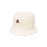 Moncler Kids logo-patch bucket hat - Branco