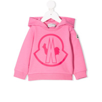 Moncler Kids logo print hoodie - Rosa