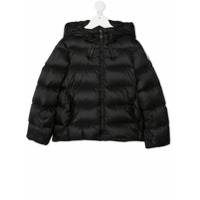 Moncler Kids quilted hooded jacket - Preto