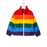 Moncler Kids rainbow rain jacket - Vermelho