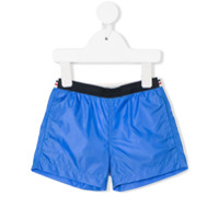 Moncler Kids Shorts com contraste - Azul