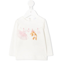 Monnalisa Blusa com estampa de urso - Branco