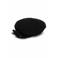 Monnalisa Boina de tricô com trama - Preto