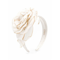 Monnalisa Headhand com flor de tule - Branco