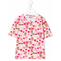 Moschino Kids Camiseta com estampa - Rosa