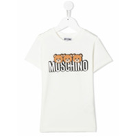 Moschino Kids Camiseta com logo de urso - Branco