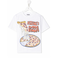 Moschino Kids Camiseta Pizza - Branco