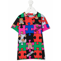Moschino Kids Camiseta Teddy Puzzle - Rosa