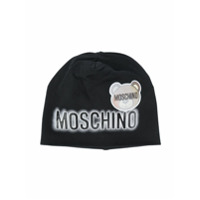 Moschino Kids Gorro com logo - Preto