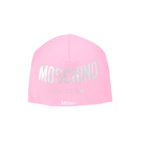 Moschino Kids Gorro com logo - Rosa