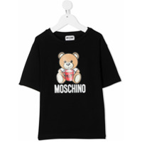 Moschino Kids logo-print T-shirt - Preto