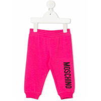 Moschino Kids logo tracksuit bottoms - Rosa
