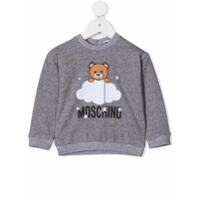 Moschino Kids Moletom Teddy Bear - Cinza