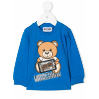 Moschino Kids Moletom Toy Bear - Azul