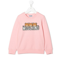 Moschino Kids Suéter com logo de ursos - Rosa