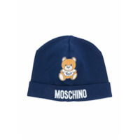 Moschino Kids Teddy Toy logo beanie - Azul