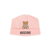 Moschino Kids Teddy Toy logo beanie - Rosa