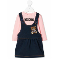 Moschino Kids Vestido Toy Bear - Rosa