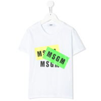 Msgm Kids Camiseta com logo - Branco
