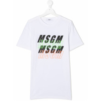 Msgm Kids Camiseta com logo - Branco