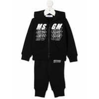 Msgm Kids Camiseta com logo - Preto