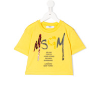 Msgm Kids Camiseta mangas curtas - Amarelo