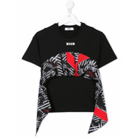 Msgm Kids Camiseta monogramada - Preto