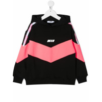 Msgm Kids colour-block hoodie - Preto