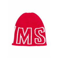 Msgm Kids Gorro com logo - Vermelho