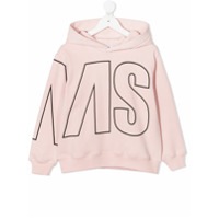 Msgm Kids logo print hoodie - Rosa