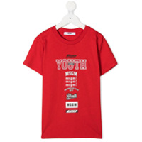 Msgm Kids logo-print T-shirt - Vermelho