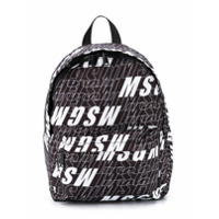 Msgm Kids Mochila com logo - Preto