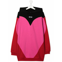 Msgm Kids Moletom com logo e capuz - Rosa