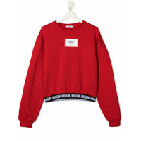 Msgm Kids Moletom com logo You - Vermelho