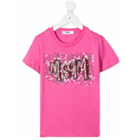 Msgm Kids sequin-embellished T-shirt - Rosa