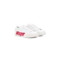 Msgm Kids Tênis com estampa de logo - Branco