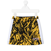 Nº21 Kids colour-block A-line skirt - Preto