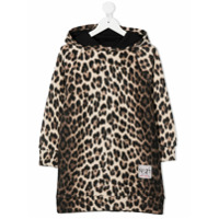Nº21 Kids leopard-print hoodie dress - Marrom