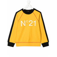Nº21 Kids logo print sweatshirt - Amarelo