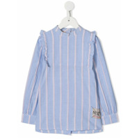 Nº21 Kids ruffled striped shirt - Azul