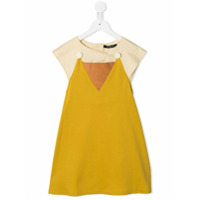 Owa Yurika Vestido color block - Amarelo