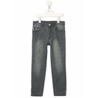 Paul Smith Junior Calça jeans slim - Cinza