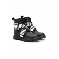 Philipp Plein Ankle boot com logo - Preto