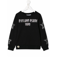 Philipp Plein Junior logo sweatshirt - Preto