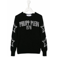 Philipp Plein Junior Stars pullover - Preto