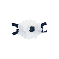 Piccola Ludo Broche bicolor com flor - Branco