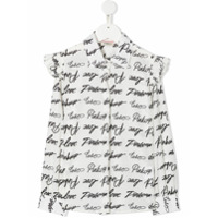 Pinko Kids Camisa com logo corrido - Branco