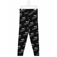 Puma Kids Legging com estampa de logo - Preto