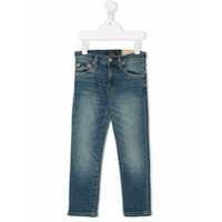 Ralph Lauren Kids Calça jeans reta - Azul