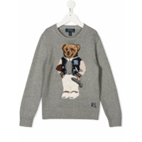 Ralph Lauren Kids Suéter Polo Bear - Cinza